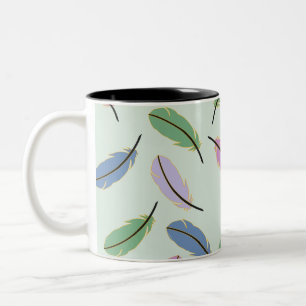 Feathers Two-Tone Coffee Mug