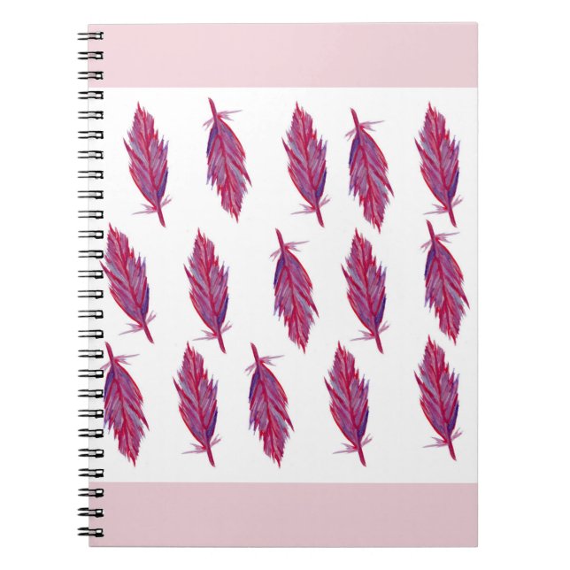 Feathers Watercolor Photo Notebook (80 Pages B&W) (Front)