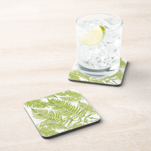 Feathery Fern on a Coaster Set