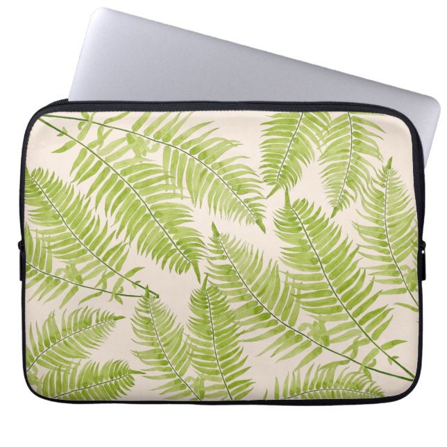 Feathery Fern on a Laptop Sleeve  (Front)