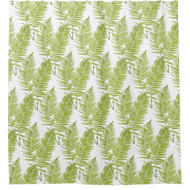 Feathery Fern on a Shower Curtain (Front)