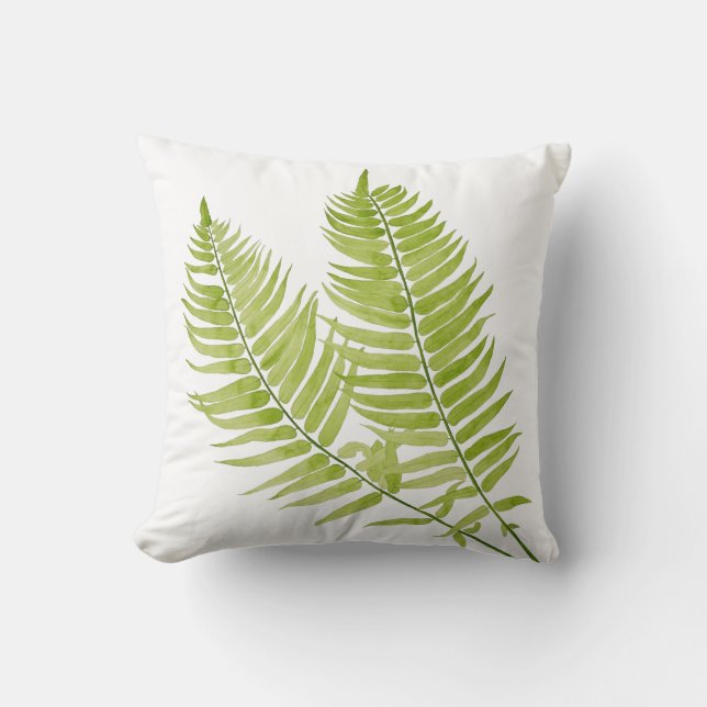 Feathery Fern on a Throw pillow (Front)
