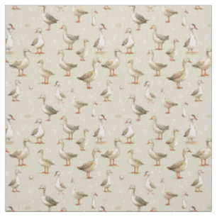 Feathery Wings: Whimsy Geese Fabric