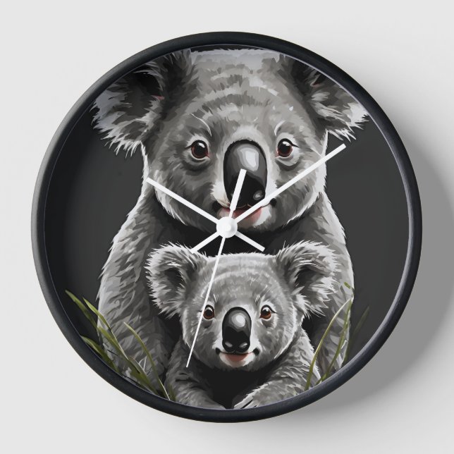 Featuring Mother and Joey Wall Clock (Front)