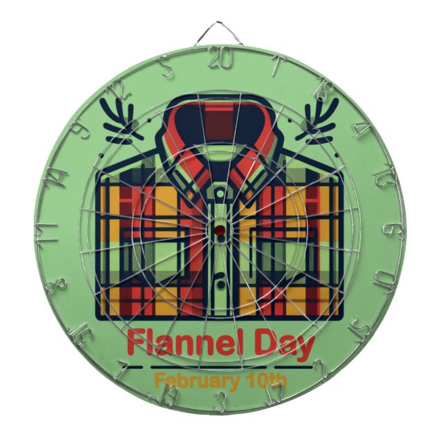 Feb 10th - Flannel Day Dartboard (Front)