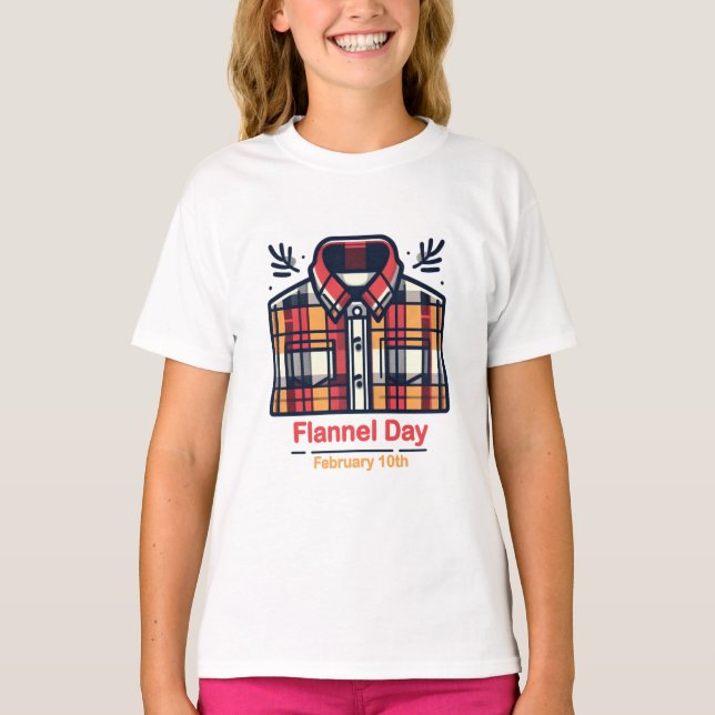 Feb 10th - Flannel Day T-Shirt (Front)