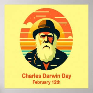 Feb 12th Charles Darwin Day Poster