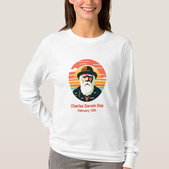 Feb 12th Charles Darwin Day T-Shirt (Front)