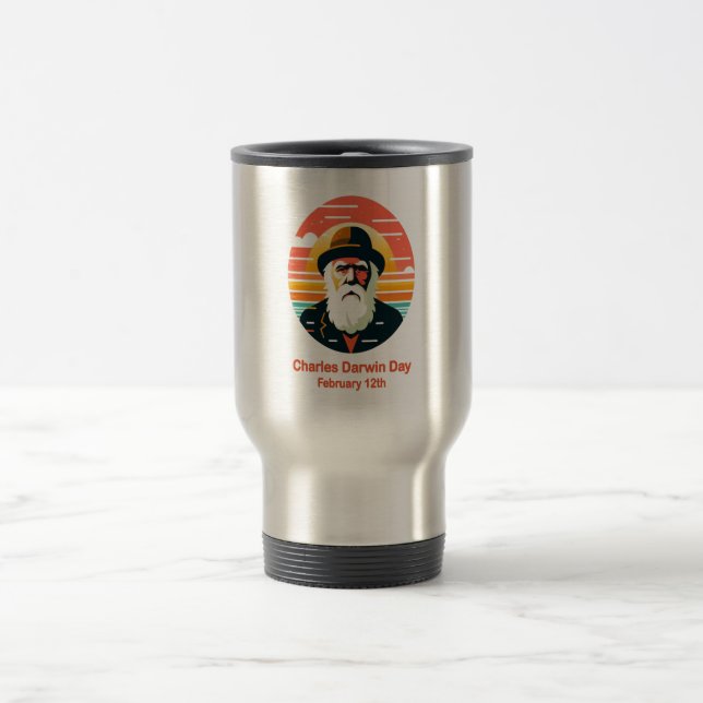 Feb 12th Charles Darwin Day Travel Mug (Center)