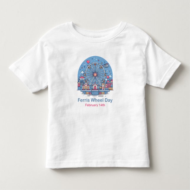 Feb 14th Ferris Wheel Day Toddler T-Shirt (Front)
