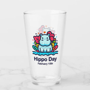 Feb 15th Hippo Day Glass
