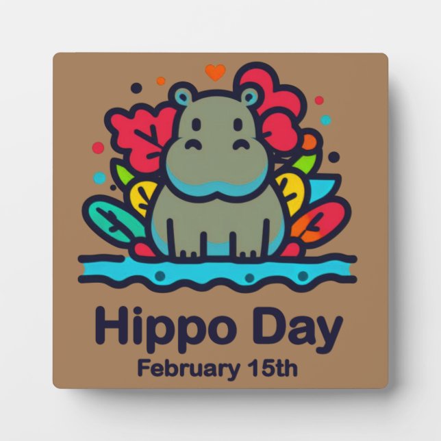 Feb 15th Hippo Day Plaque (Front)