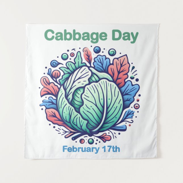 Feb 17th Cabbage Day Tapestry (Front)