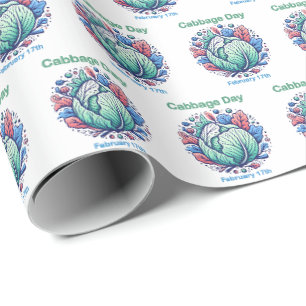 Feb 17th Cabbage Day Wrapping Paper