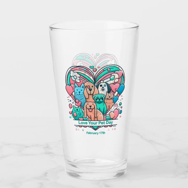 Feb 17th Love Your Pet Day Glass (Front)