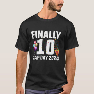 Feb 29th Finally 10 Years Old Leap Day 2024 Birthd T-Shirt