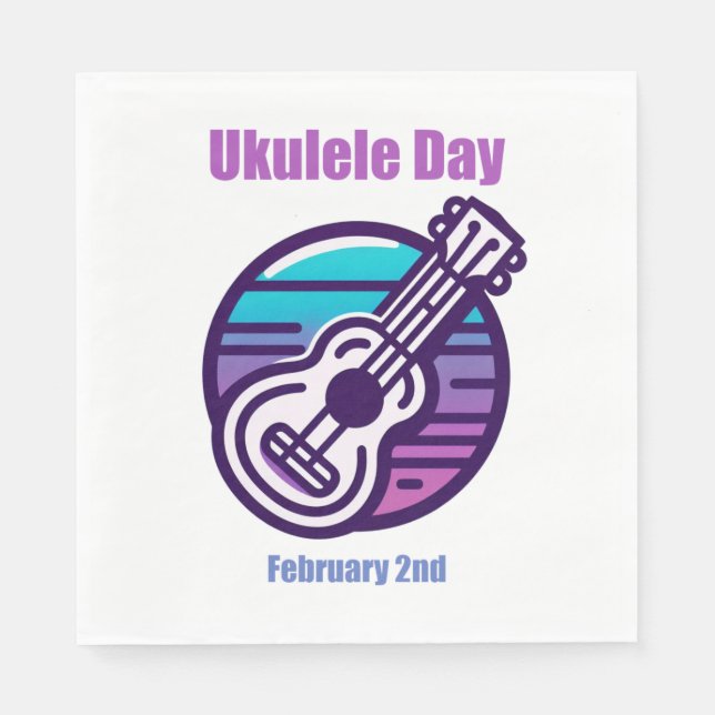 Feb 2nd - Ukulele Day Napkin (Front)