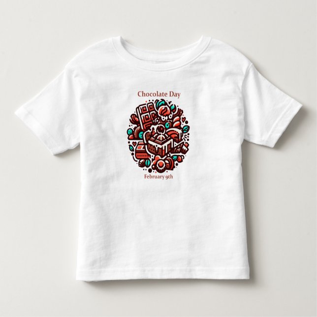 Feb 9th - Chocolate Day Toddler T-Shirt (Front)