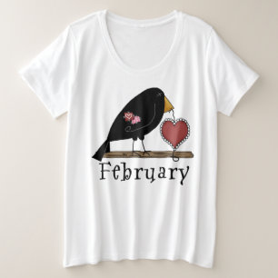 Feb. Gal- Women's Plus-Size Basic T-Shirt Plus Size T-Shirt
