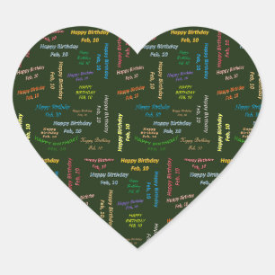 February, 10 Birthday Sticker