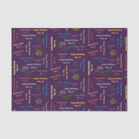 February, 12 Birthday Tissue Paper