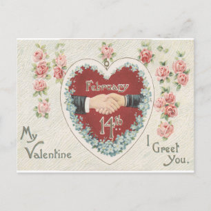 February 14th Valentine's Day Vintage Postcard