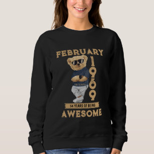 February 1969 54 Years Of Being Awesome Sweatshirt