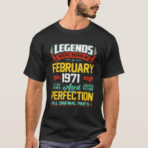 February 1971 51Th Birthday Gift 51 Year Old Men W T-Shirt
