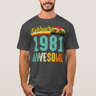 February 1981 Birthday Gift Shirt Vintage February