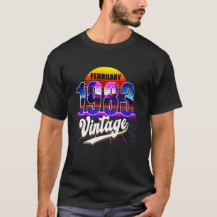 February 1983 Retro 38th Birthday Vaporwave 30 S S T-Shirt