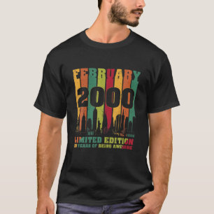 February 2000 20th Birthday Shirts 20 Years old Bi