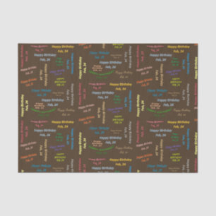 February, 24 Birthday Tissue Paper