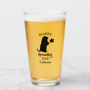 February 2 Happy Groundhog Day Personalised Name Glass