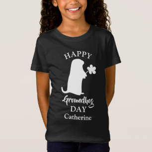 February 2   Happy Groundhog Day Personalised Name T-Shirt