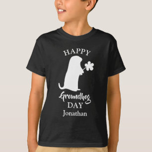 February 2 Happy Groundhog Day Personalised Name T-Shirt