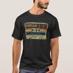 February 55 Cassette Tape 55Th Birthday Decoration T-Shirt
