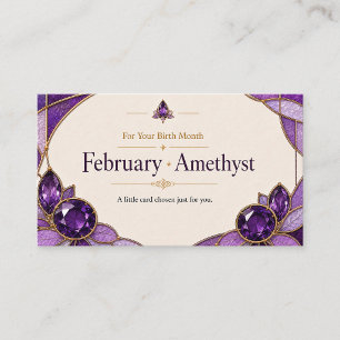 February Amethyst Birthstone Customer Connection S Business Card