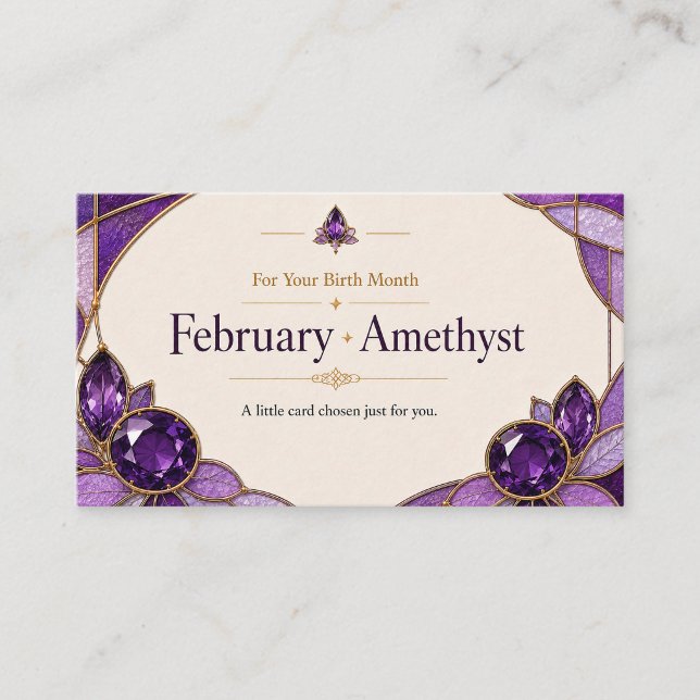 February Amethyst Birthstone Customer Connection S Business Card (Creator Uploaded)