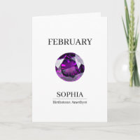 February Amethyst Personalised Birthday