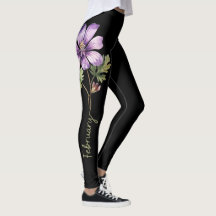 February Birth Flower, Purple Violet on Black