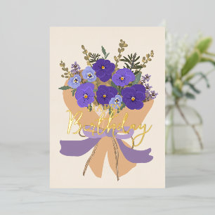February Birth Flower Purple Violets Floral