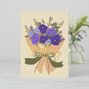 February Birth Flower Purple Violets Floral