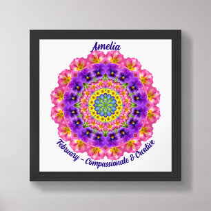 February Birth Flower Quote Kids Nursery Poster