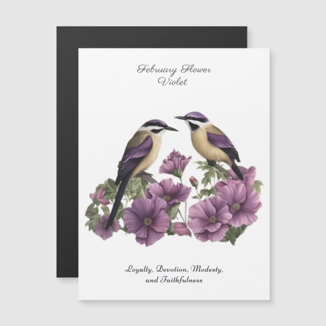 February Birth Month Flower Personalised Birthday (Front/Back)