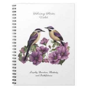 February Birth Month Flower Personalised Birthday Notebook