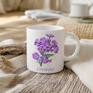 February Birth Month Flower Purple Violet Coffee Mug