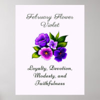February Birth Month Flower Violet Delicate Floral