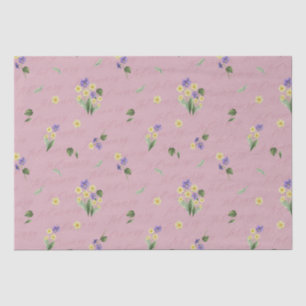 February Birth Month Flowers Primrose Violet Tissue Paper