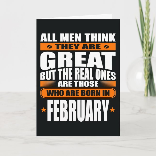 February Birthday (Add Your Text) Card (Front)