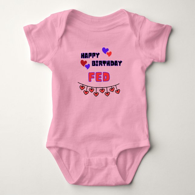 February Birthday Baby Bodysuit (Front)